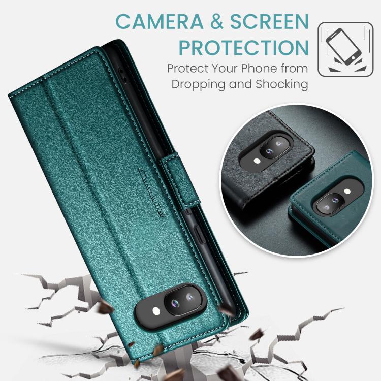 For Google Pixel 9a CaseMe 023 Butterfly Buckle Litchi Texture RFID Anti-theft Leather Phone Case