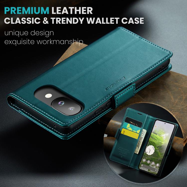 For Google Pixel 9a CaseMe 023 Butterfly Buckle Litchi Texture RFID Anti-theft Leather Phone Case