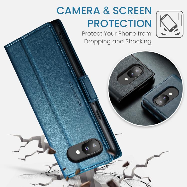 For Google Pixel 9a CaseMe 023 Butterfly Buckle Litchi Texture RFID Anti-theft Leather Phone Case