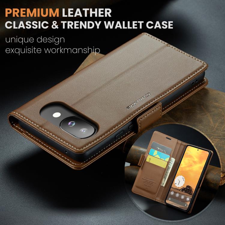 For Google Pixel 9a CaseMe 023 Butterfly Buckle Litchi Texture RFID Anti-theft Leather Phone Case