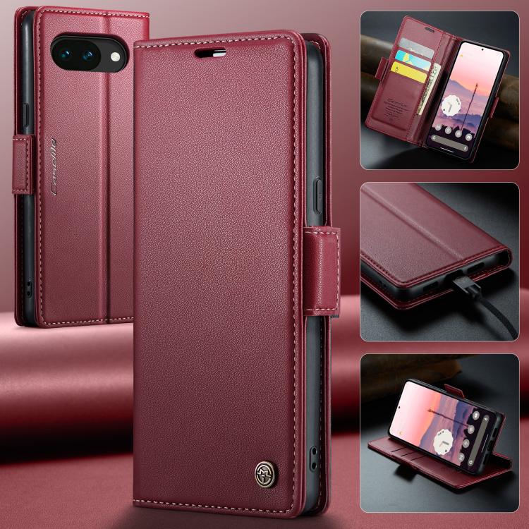 For Google Pixel 10a CaseMe 023 Butterfly Buckle Litchi Texture RFID Anti-theft Leather Phone Case