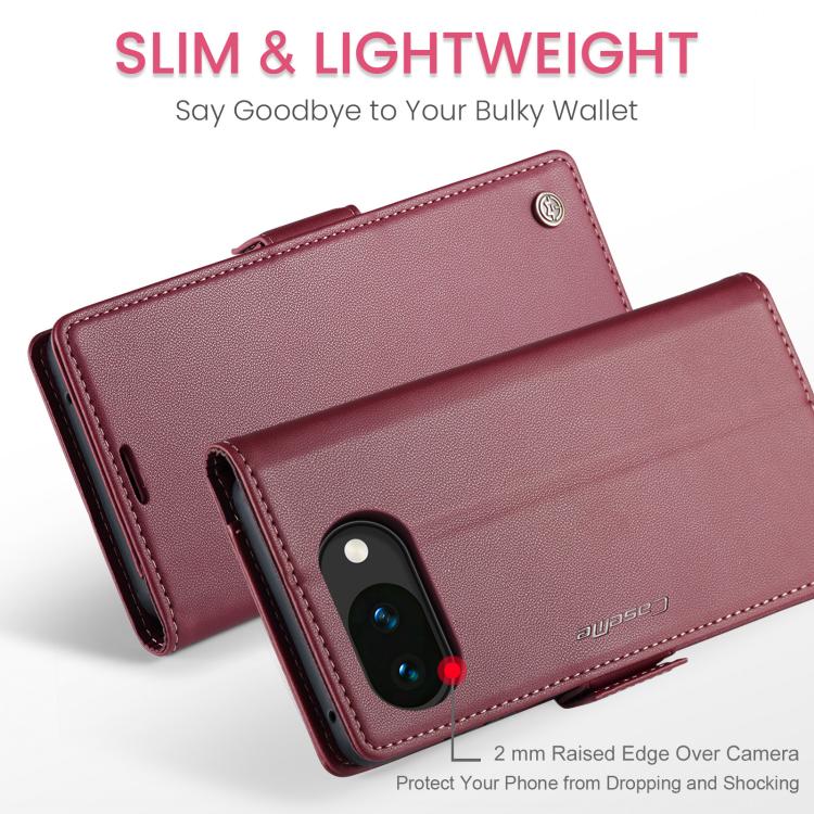 For Google Pixel 10a CaseMe 023 Butterfly Buckle Litchi Texture RFID Anti-theft Leather Phone Case