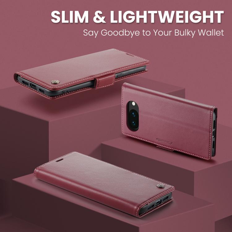 For Google Pixel 10a CaseMe 023 Butterfly Buckle Litchi Texture RFID Anti-theft Leather Phone Case