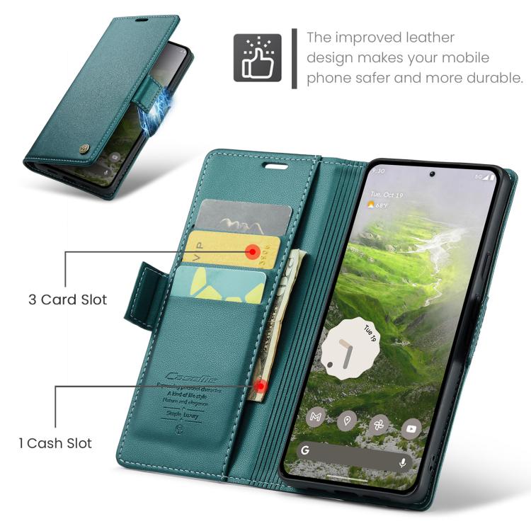 For Google Pixel 10a CaseMe 023 Butterfly Buckle Litchi Texture RFID Anti-theft Leather Phone Case