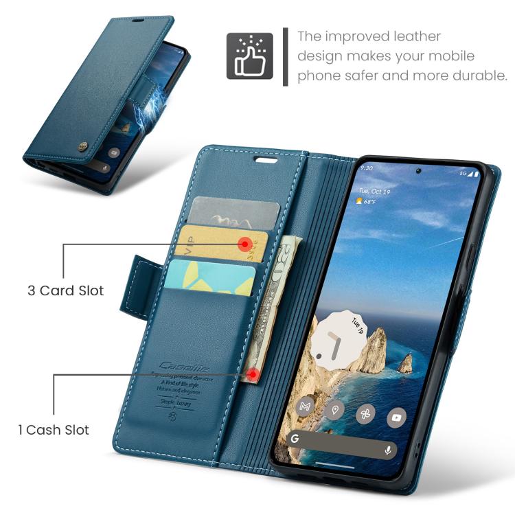 For Google Pixel 10a CaseMe 023 Butterfly Buckle Litchi Texture RFID Anti-theft Leather Phone Case