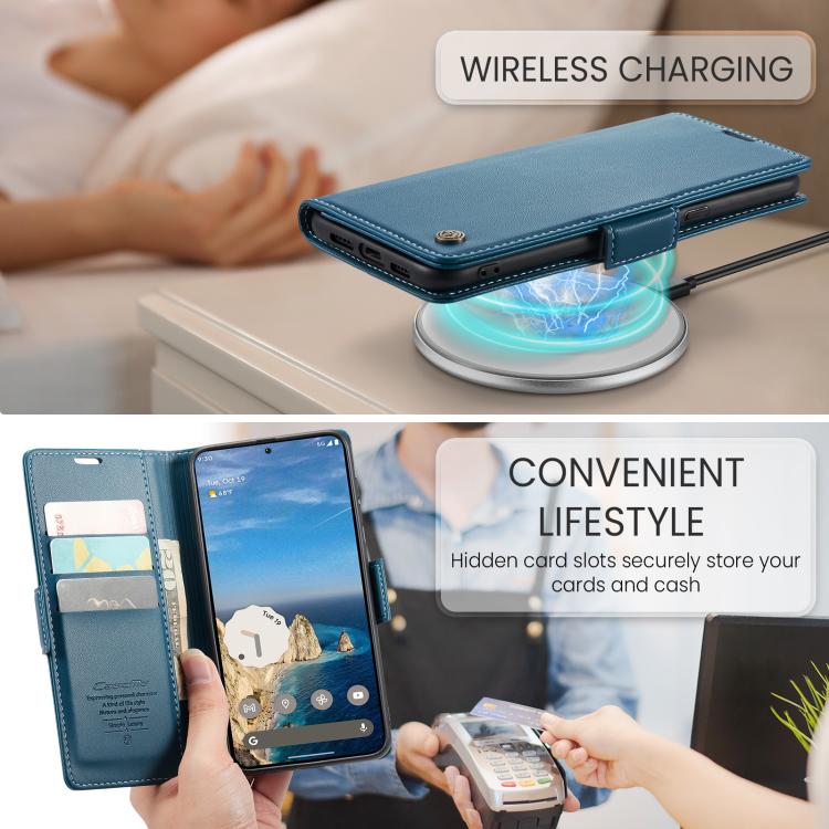 For Google Pixel 10a CaseMe 023 Butterfly Buckle Litchi Texture RFID Anti-theft Leather Phone Case