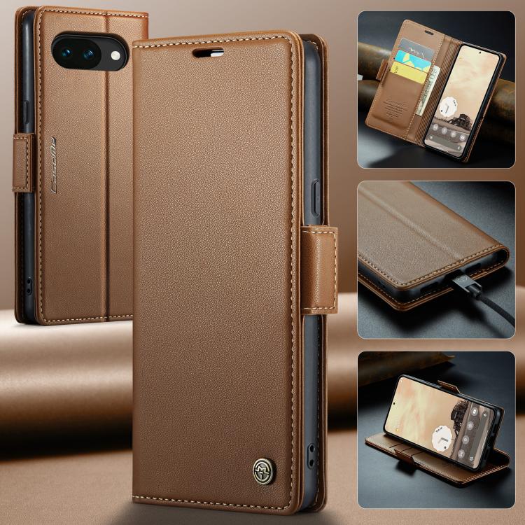 For Google Pixel 10a CaseMe 023 Butterfly Buckle Litchi Texture RFID Anti-theft Leather Phone Case