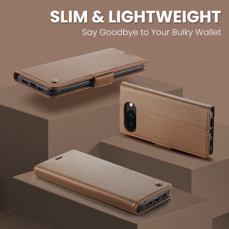 For Google Pixel 10a CaseMe 023 Butterfly Buckle Litchi Texture RFID Anti-theft Leather Phone Case