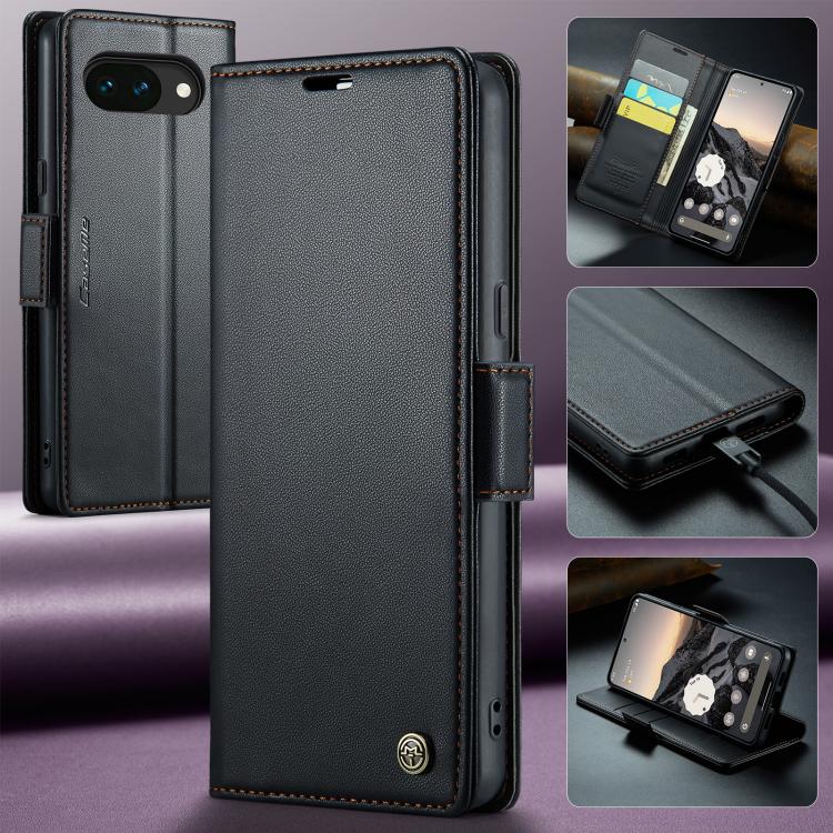 For Google Pixel 10a CaseMe 023 Butterfly Buckle Litchi Texture RFID Anti-theft Leather Phone Case