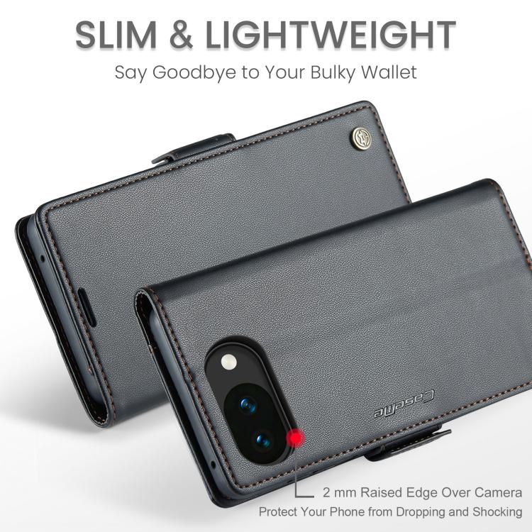 For Google Pixel 10a CaseMe 023 Butterfly Buckle Litchi Texture RFID Anti-theft Leather Phone Case