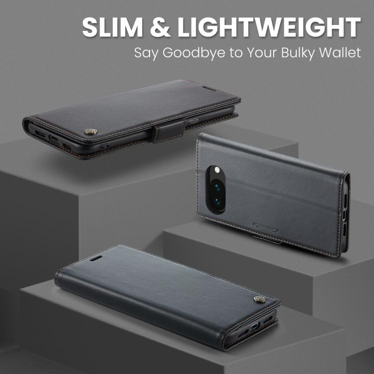 For Google Pixel 10a CaseMe 023 Butterfly Buckle Litchi Texture RFID Anti-theft Leather Phone Case