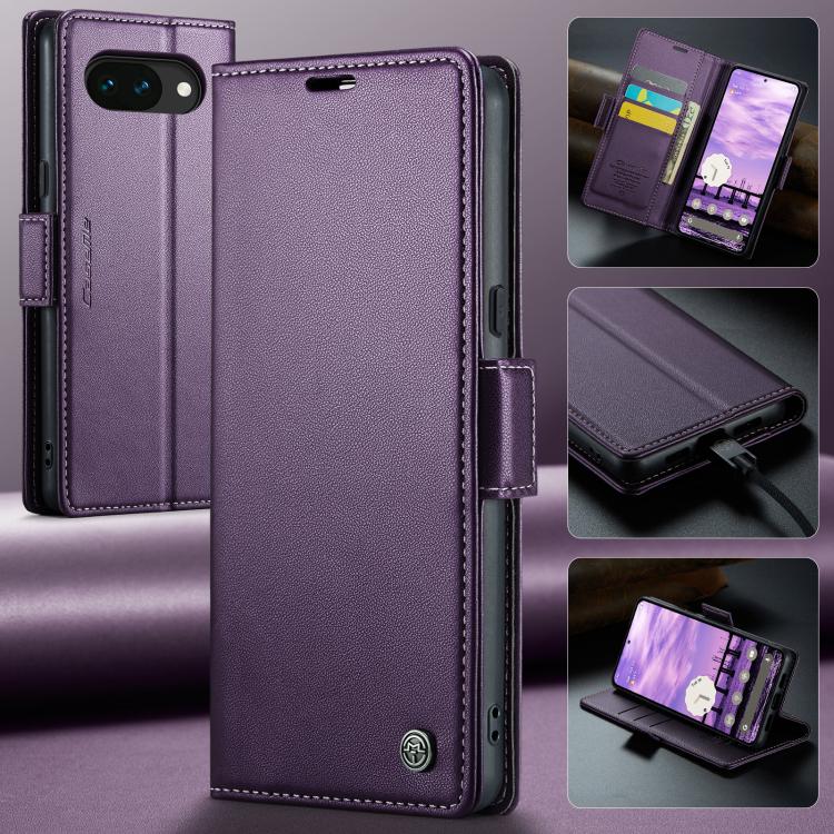 For Google Pixel 10a CaseMe 023 Butterfly Buckle Litchi Texture RFID Anti-theft Leather Phone Case