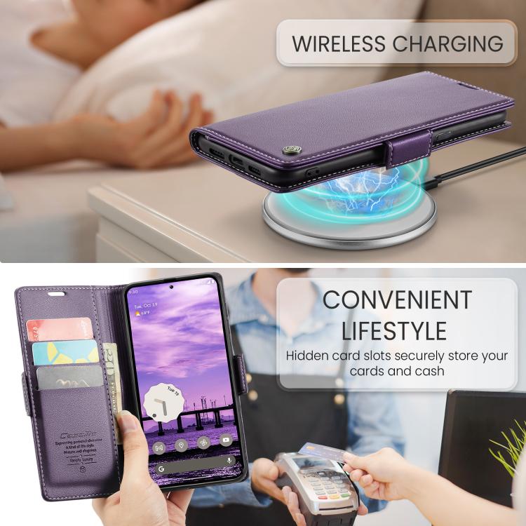 For Google Pixel 10a CaseMe 023 Butterfly Buckle Litchi Texture RFID Anti-theft Leather Phone Case