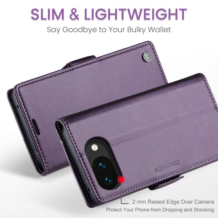 For Google Pixel 10a CaseMe 023 Butterfly Buckle Litchi Texture RFID Anti-theft Leather Phone Case