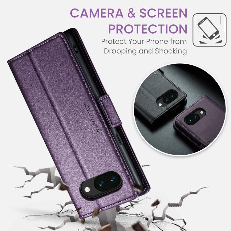 For Google Pixel 10a CaseMe 023 Butterfly Buckle Litchi Texture RFID Anti-theft Leather Phone Case
