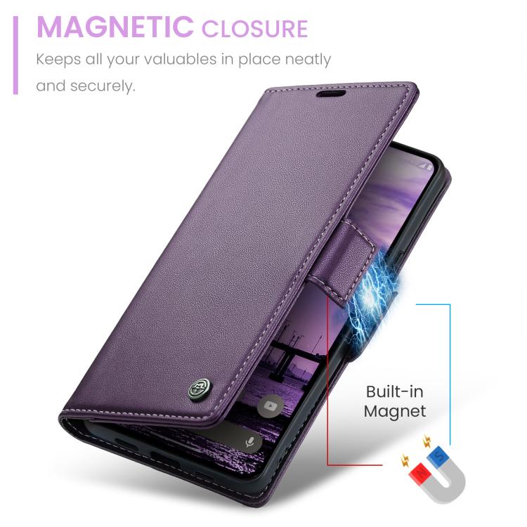 For Google Pixel 10a CaseMe 023 Butterfly Buckle Litchi Texture RFID Anti-theft Leather Phone Case