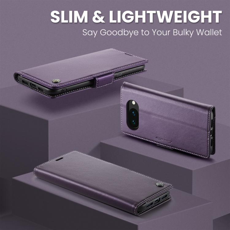 For Google Pixel 10a CaseMe 023 Butterfly Buckle Litchi Texture RFID Anti-theft Leather Phone Case