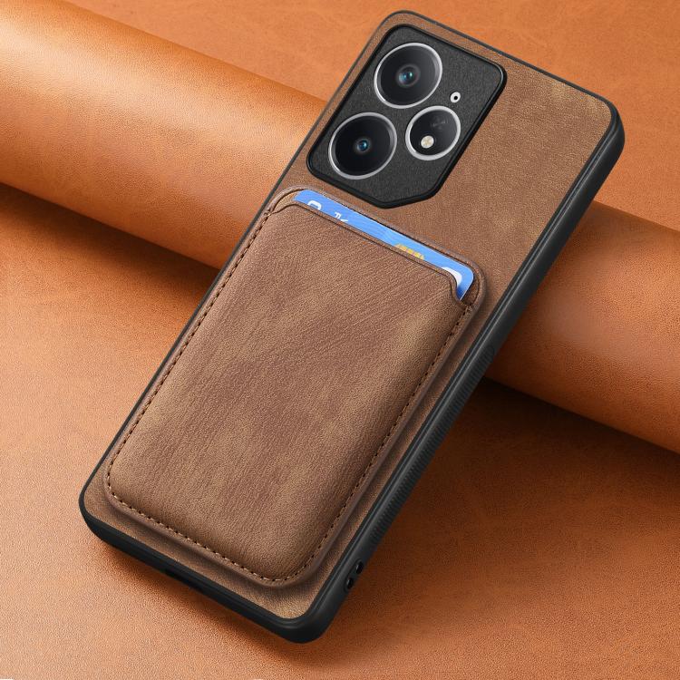 For Realme Neo7 Retro Leather Card Bag Magnetic Phone Case