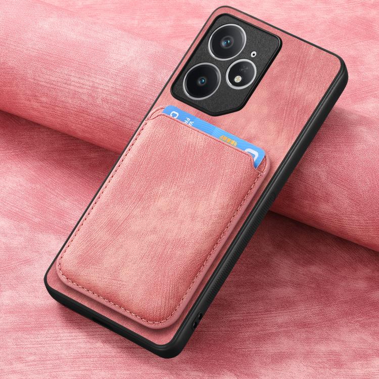 For Realme Neo7 Retro Leather Card Bag Magnetic Phone Case
