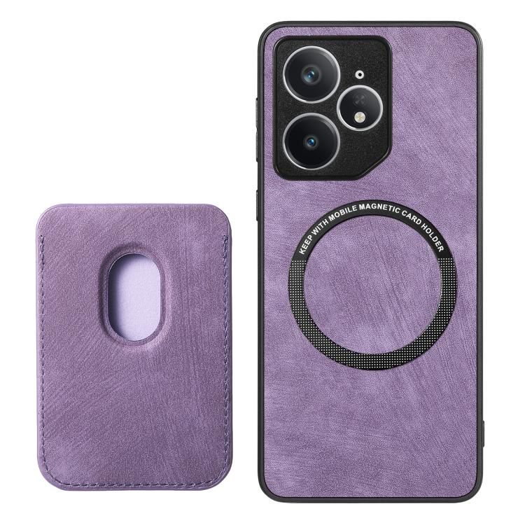 For Realme Neo7 Retro Leather Card Bag Magnetic Phone Case