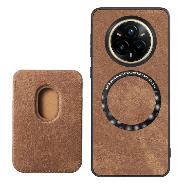 For Realme 14 Pro Retro Leather Card Bag Magnetic Phone Case