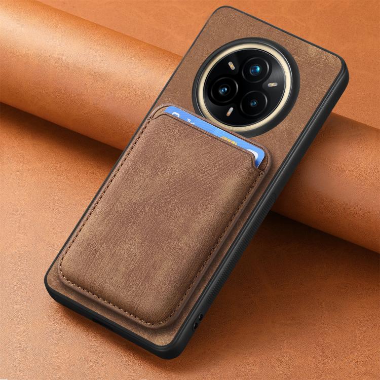 For Realme 14 Pro Retro Leather Card Bag Magnetic Phone Case