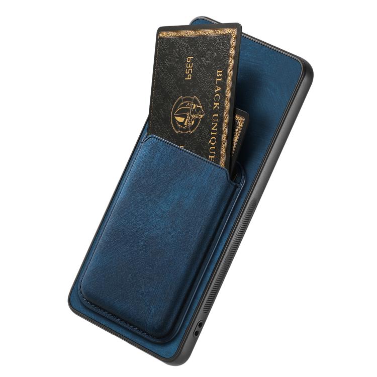 For Realme 14 Pro Retro Leather Card Bag Magnetic Phone Case