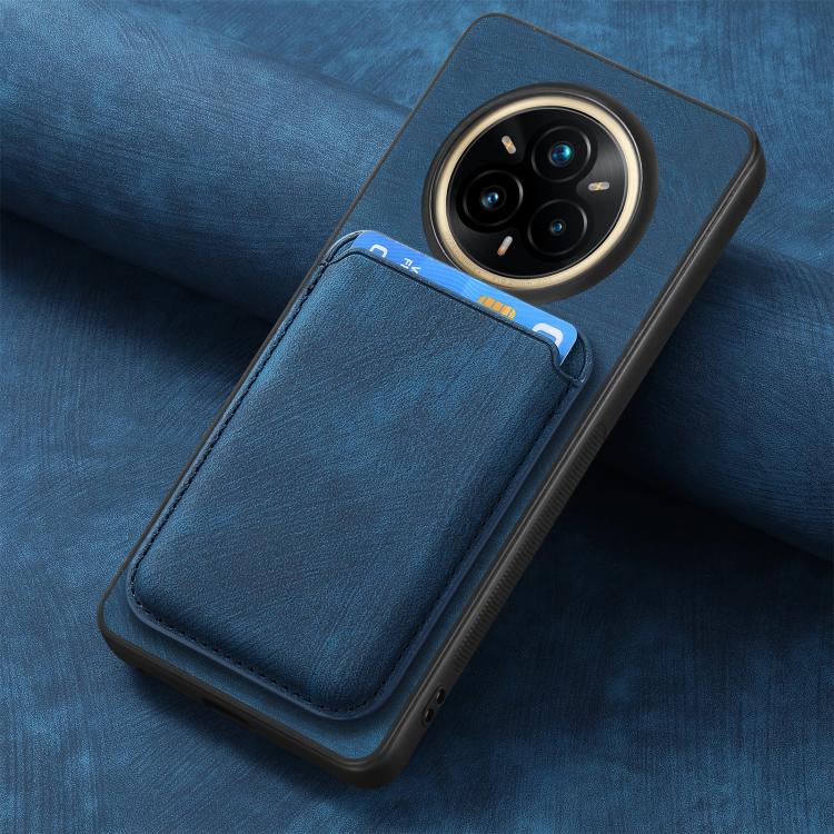 For Realme 14 Pro Retro Leather Card Bag Magnetic Phone Case