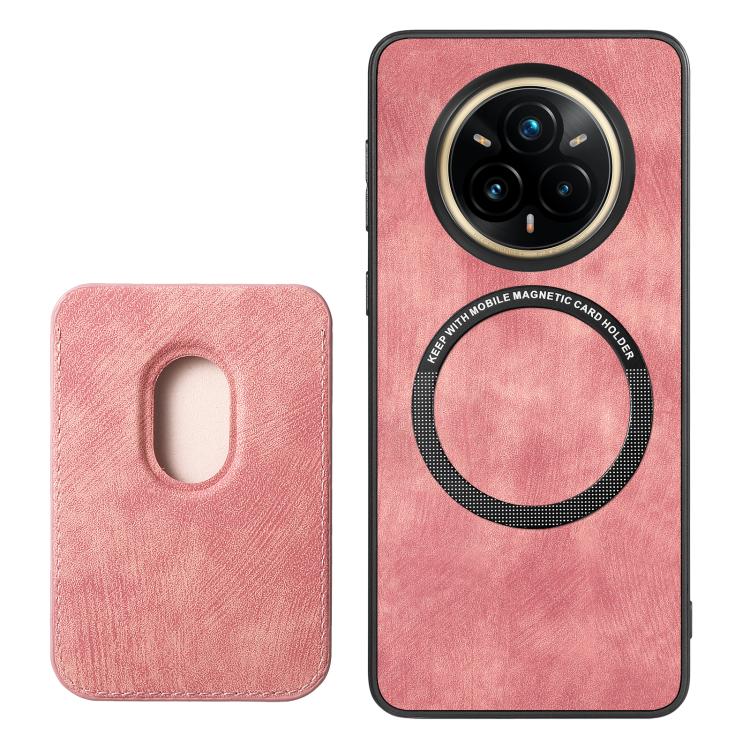For Realme 14 Pro Retro Leather Card Bag Magnetic Phone Case