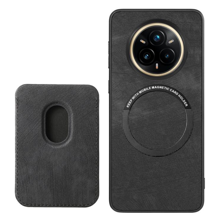 For Realme 14 Pro Retro Leather Card Bag Magnetic Phone Case