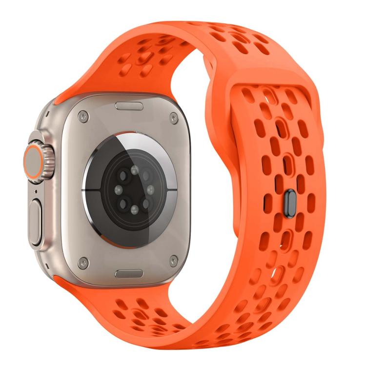 For Apple Watch 46mm / 49mm / 45mm / 44mm Mesh Reverse Buckle Silicone Watch Band