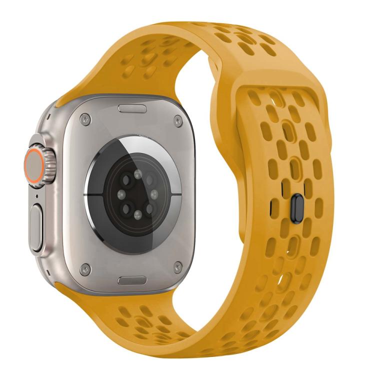 For Apple Watch 46mm / 49mm / 45mm / 44mm Mesh Reverse Buckle Silicone Watch Band