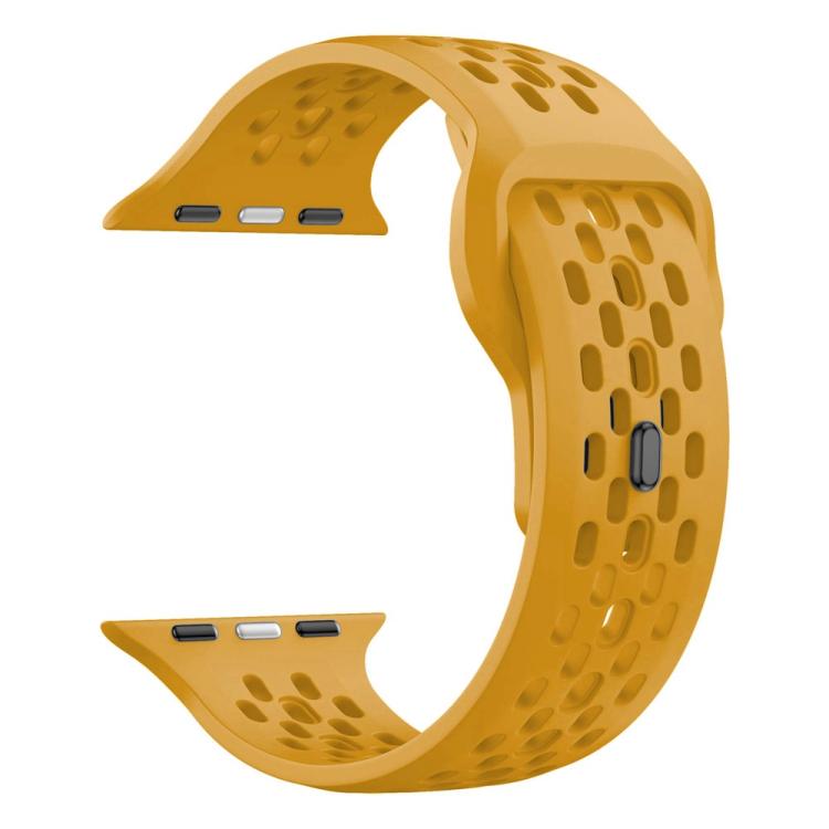For Apple Watch 46mm / 49mm / 45mm / 44mm Mesh Reverse Buckle Silicone Watch Band