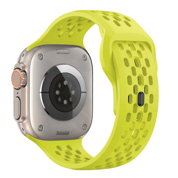 For Apple Watch 46mm / 49mm / 45mm / 44mm Mesh Reverse Buckle Silicone Watch Band