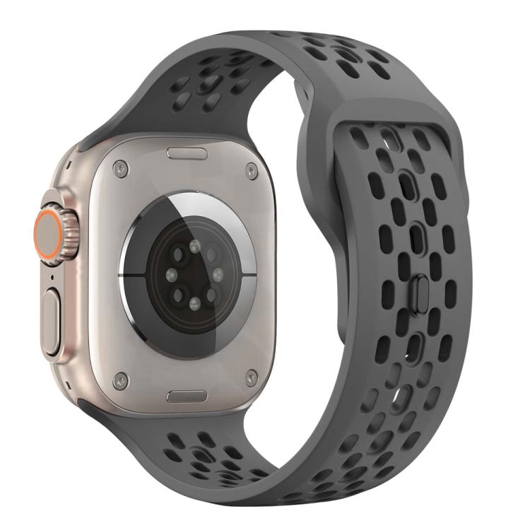 For Apple Watch 46mm / 49mm / 45mm / 44mm Mesh Reverse Buckle Silicone Watch Band
