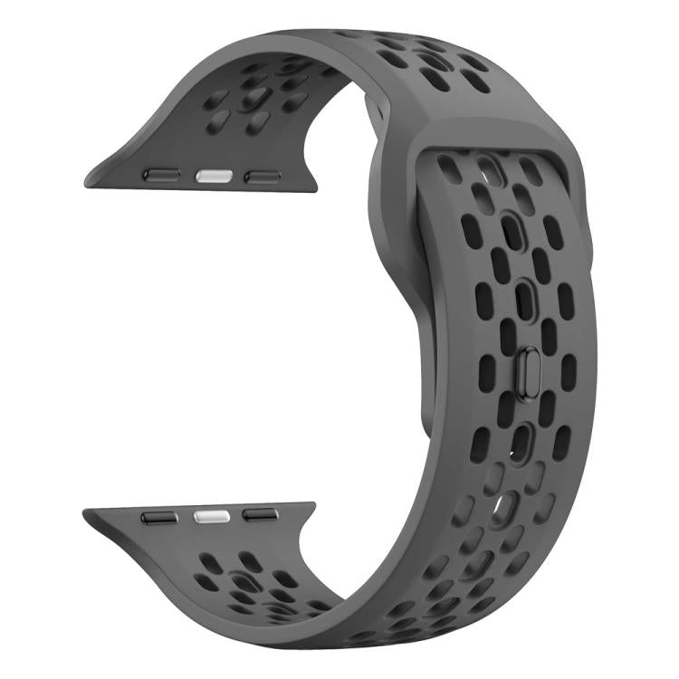 For Apple Watch 46mm / 49mm / 45mm / 44mm Mesh Reverse Buckle Silicone Watch Band