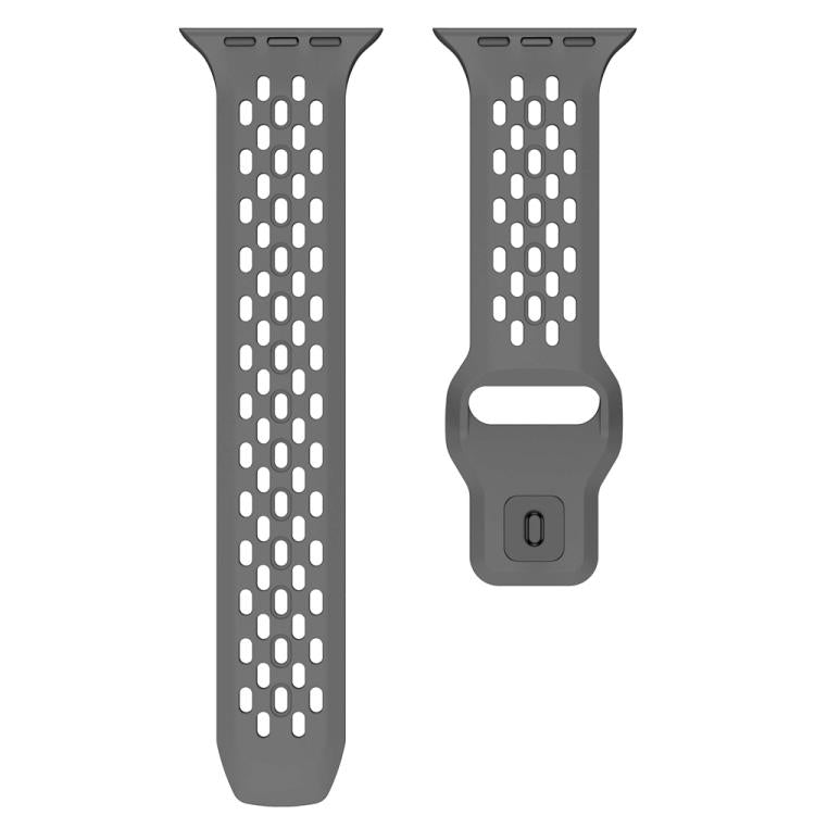 For Apple Watch 46mm / 49mm / 45mm / 44mm Mesh Reverse Buckle Silicone Watch Band