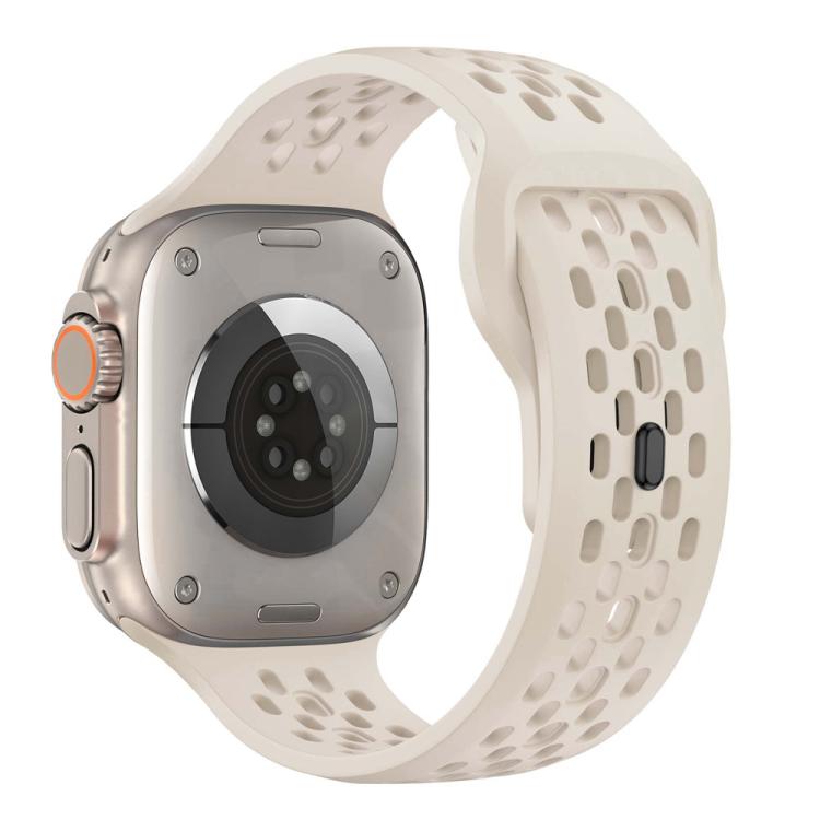 For Apple Watch 46mm / 49mm / 45mm / 44mm Mesh Reverse Buckle Silicone Watch Band