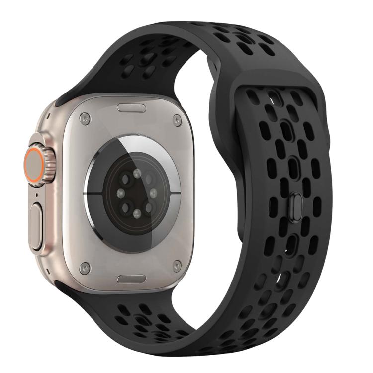 For Apple Watch 42mm / 41mm / 40mm / 38mm Mesh Reverse Buckle Silicone Watch Band