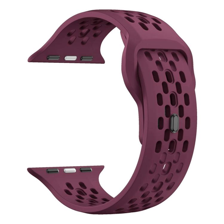 For Apple Watch 42mm / 41mm / 40mm / 38mm Mesh Reverse Buckle Silicone Watch Band