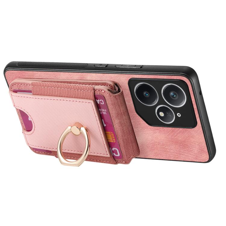 For Realme Neo7 Retro Splitable Magnetic Stand Card Bag Leather Phone Case