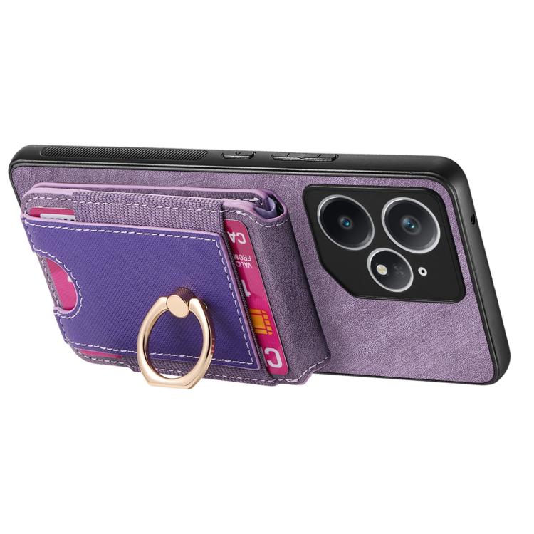 For Realme Neo7 Retro Splitable Magnetic Stand Card Bag Leather Phone Case