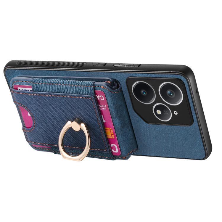 For Realme Neo7 Retro Splitable Magnetic Stand Card Bag Leather Phone Case