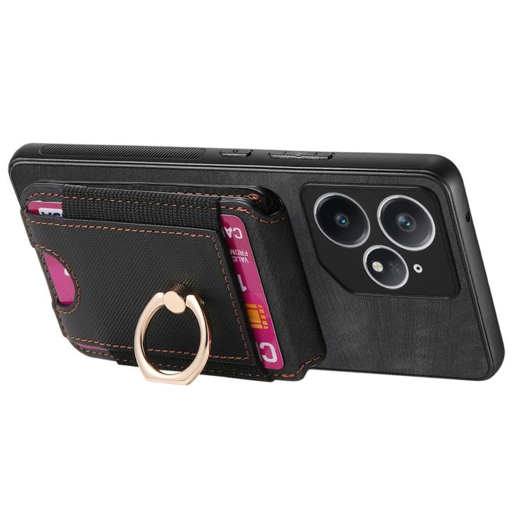 For Realme Neo7 Retro Splitable Magnetic Stand Card Bag Leather Phone Case