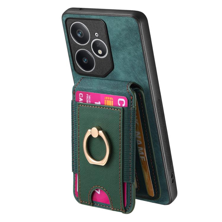 For Realme Neo7 Retro Splitable Magnetic Stand Card Bag Leather Phone Case
