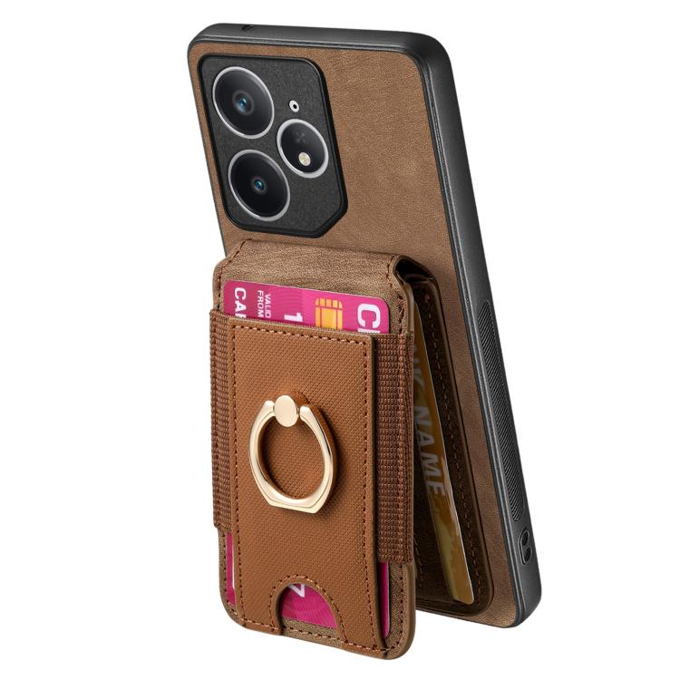 For Realme Neo7 Retro Splitable Magnetic Stand Card Bag Leather Phone Case