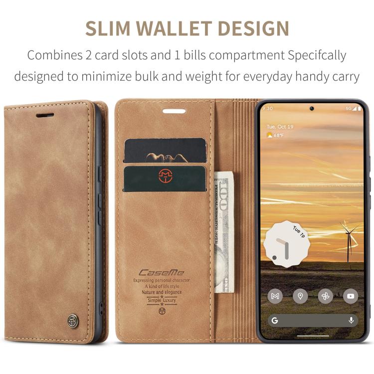 For Google Pixel 9a CaseMe 013 Multifunctional Horizontal Flip Leather Phone Case