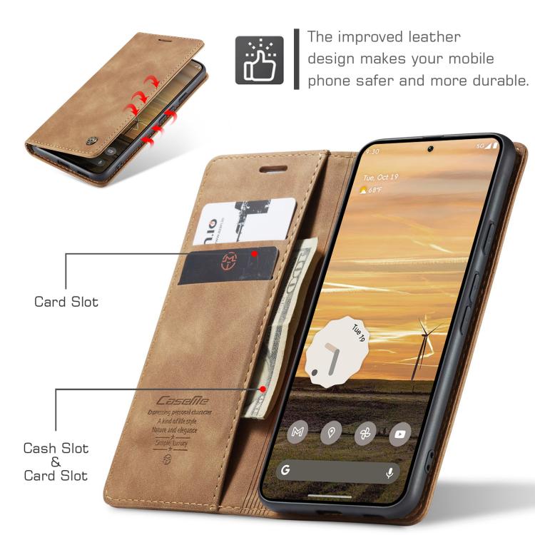 For Google Pixel 9a CaseMe 013 Multifunctional Horizontal Flip Leather Phone Case
