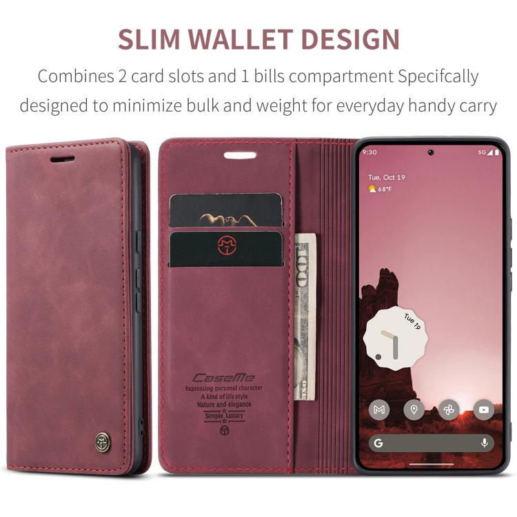 For Google Pixel 9a CaseMe 013 Multifunctional Horizontal Flip Leather Phone Case
