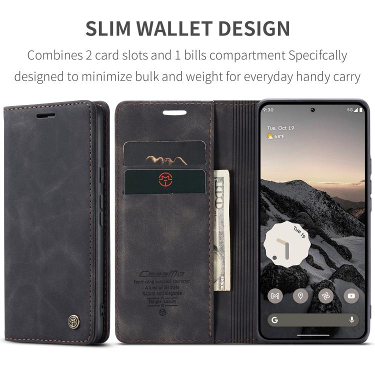 For Google Pixel 9a CaseMe 013 Multifunctional Horizontal Flip Leather Phone Case